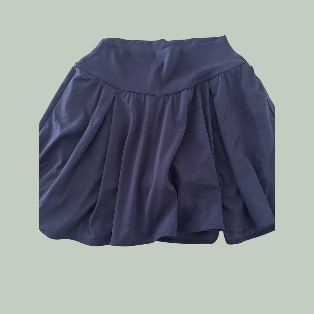 Gilly Hicks Navy Pleated Active Skort Womens Small High Waisted Tennis Skirt
